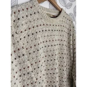St. John's Bay Vintage Cream Sweater, Size L